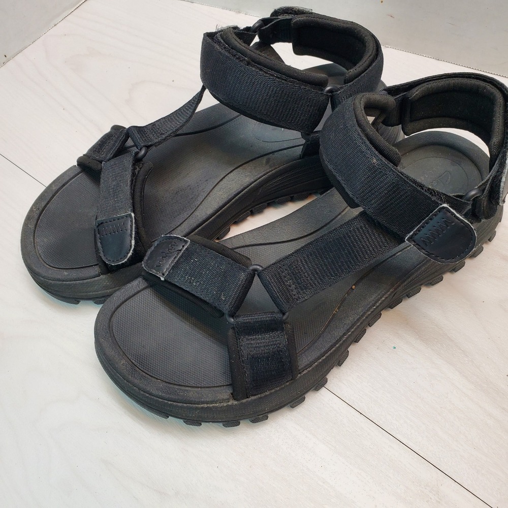 Clarks ATL Trek Sea Black Sport Sandals Wmn 8.5 M Granola Gorpcore Coastal Trail